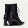 Hispanitas Atlanta Laced Heel Ankle Boot - Black Leather